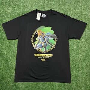 Legend Of Zelda Tears Of The Kingdom Graphic T Shirt Men's Size L Black Game Tee